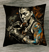 Sweat Strength Determination Outdoor Pillow - Front View